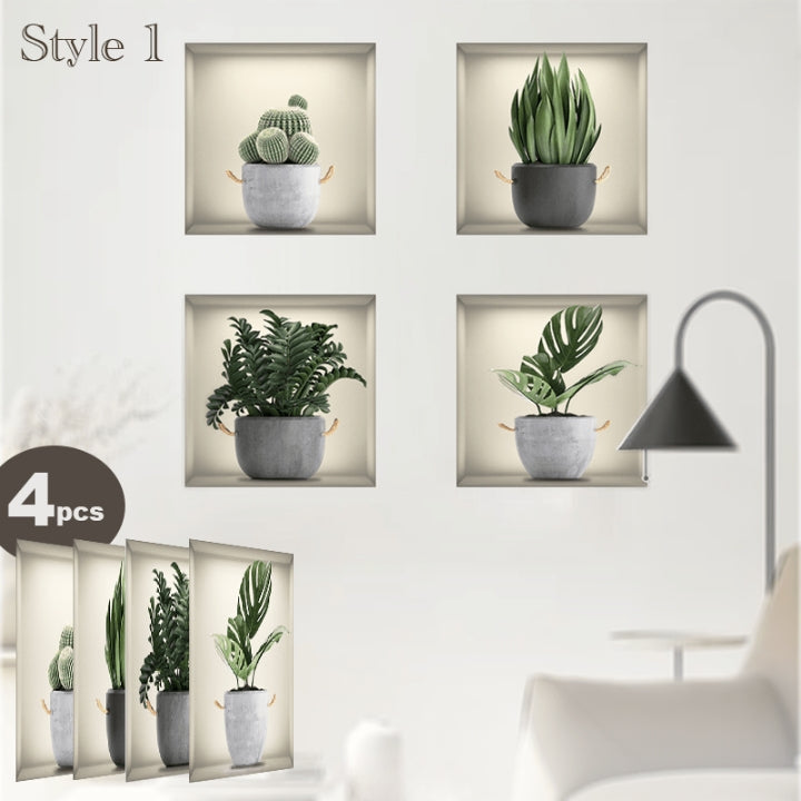 Fivfivgo™ Self-Adhesive 3D Plant Wall Stickers