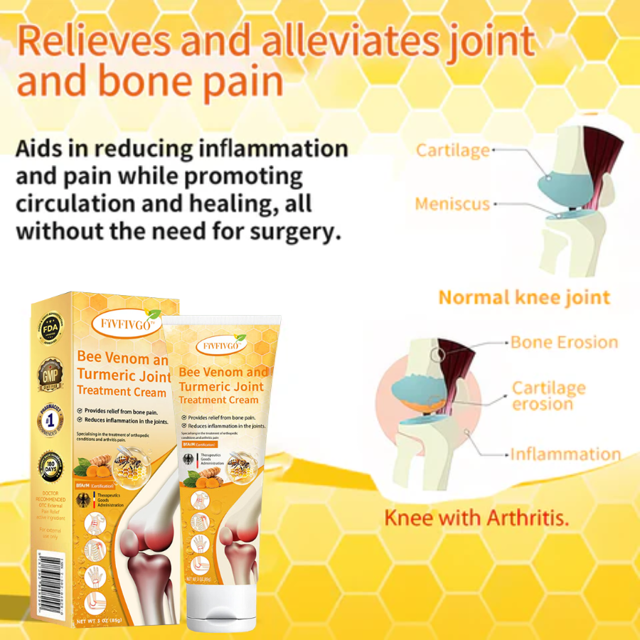 Fivfivgo™ Bee Venom and Turmeric Joint Treatment Cream