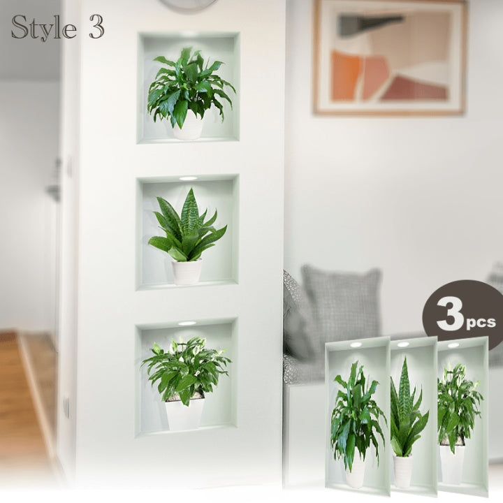 Fivfivgo™ Self-Adhesive 3D Plant Wall Stickers