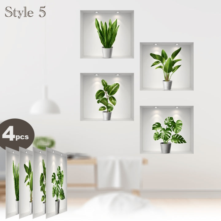 Fivfivgo™ Self-Adhesive 3D Plant Wall Stickers