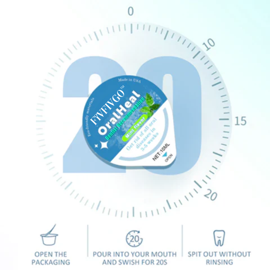 Fivfivgo™ OralHeal Mouthwash - removes calculus, whitens teeth, prevents and treats mouth ulcers, cavities, eliminates bad breath