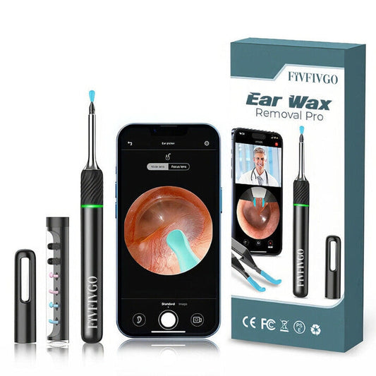 Fivfivgo™ EarWax Clean Pro Otoskop mit Wi-Fi sichtbarem Löffel zur Wachsentfernung