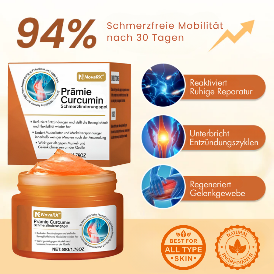 NovaRX® Prämie Curcumin Schmerzlinderungsgel