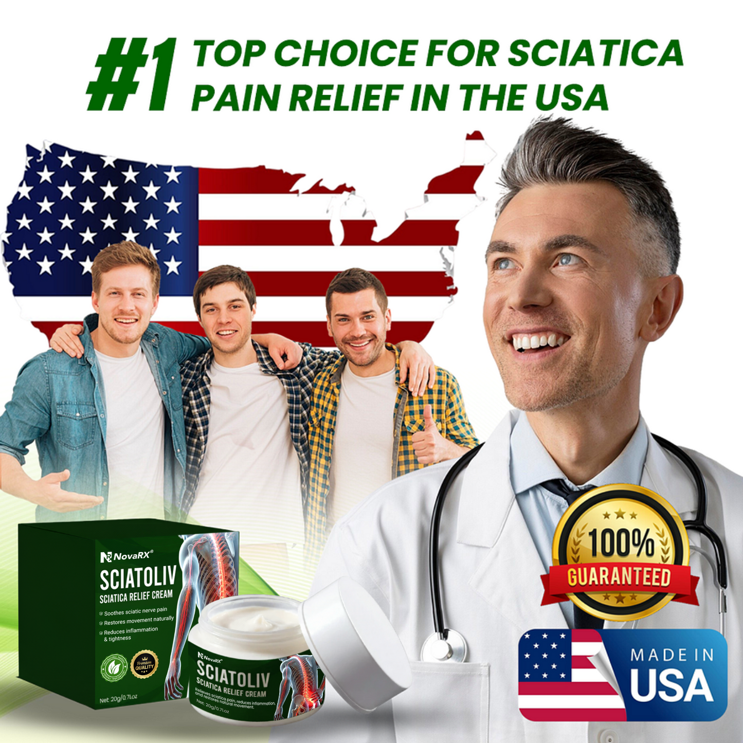 NovaRX® Sciatoliv Sciatica Relief Cream