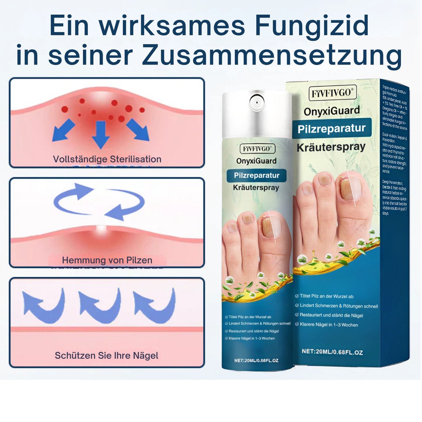 Fivfivgo® OnyxiGuard Pilzreparatur Kräuterspray