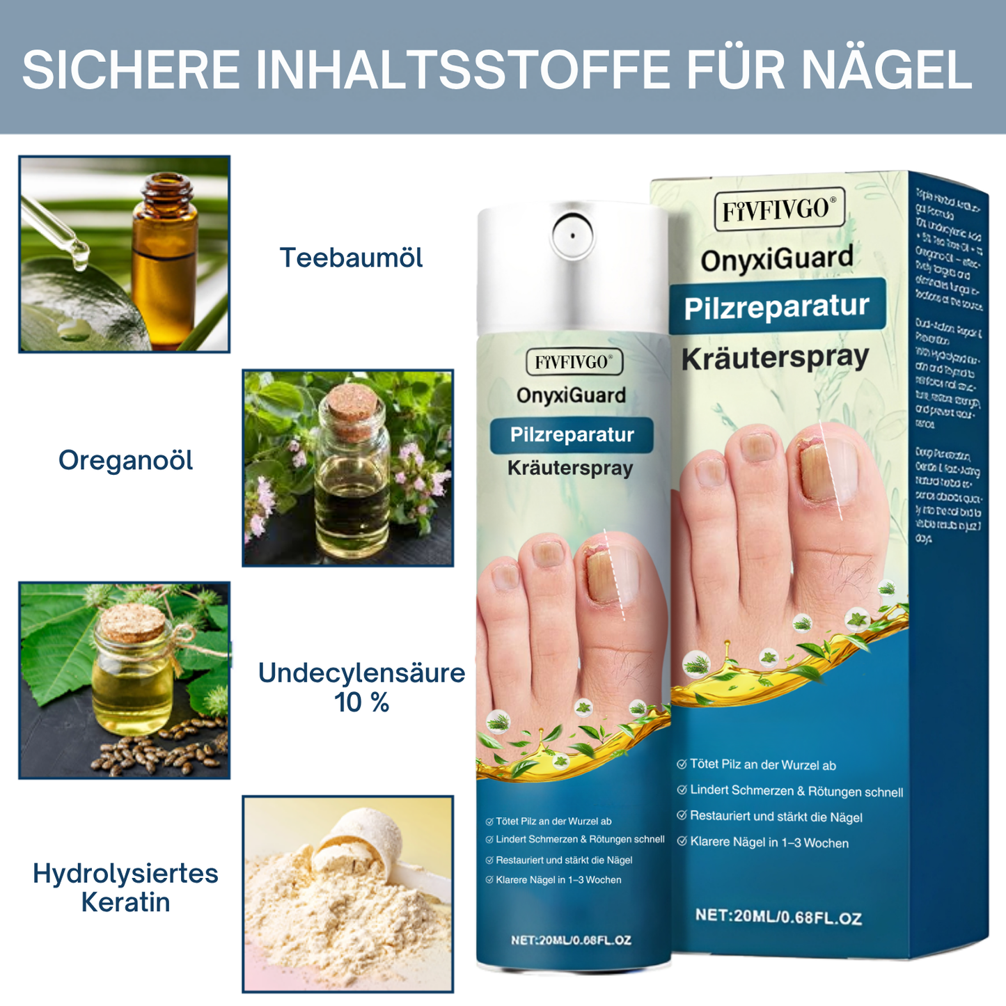 Fivfivgo® OnyxiGuard Pilzreparatur Kräuterspray