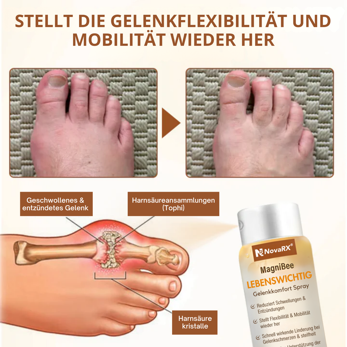 NovaRX® MagniBee Lebenswichtig Gelenkkomfortspray