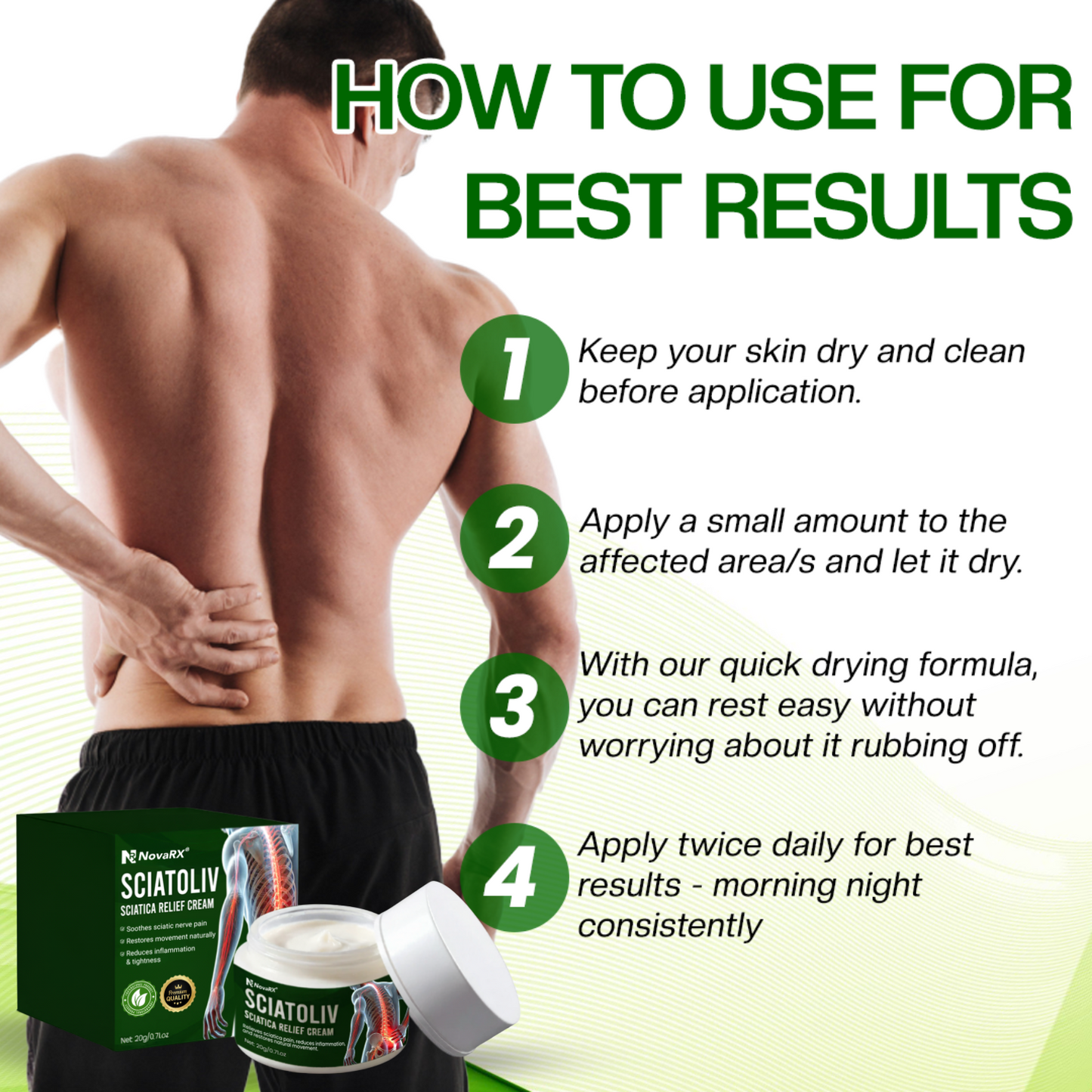 NovaRX® Sciatoliv Sciatica Relief Cream