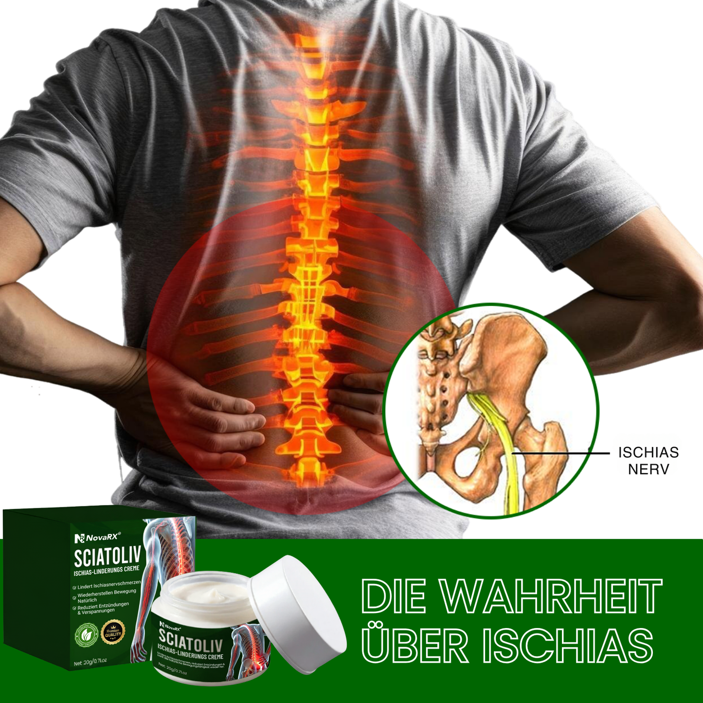 NovaRX® Sciatoliv Ischias-Linderungs Creme