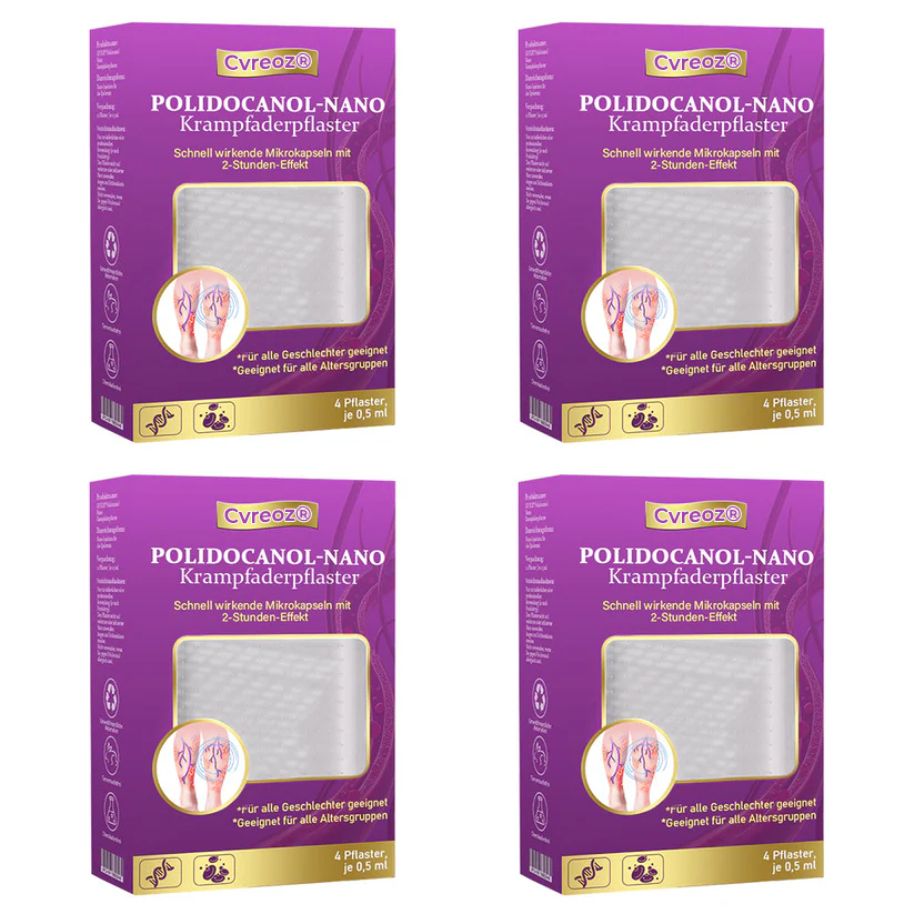 Cvreoz® Polidocanol-Nano-Pflaster gegen Krampfadern👩🏼‍⚕️Empfohlen von der Deutschen Gesellschaft für Phlebologie (DGP)🛡️💪