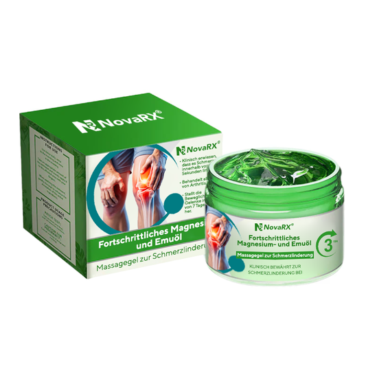 NovaRX® Fortschrittliches Magnesium- und Emuöl-Massagegel zur Schmerzlinderung
