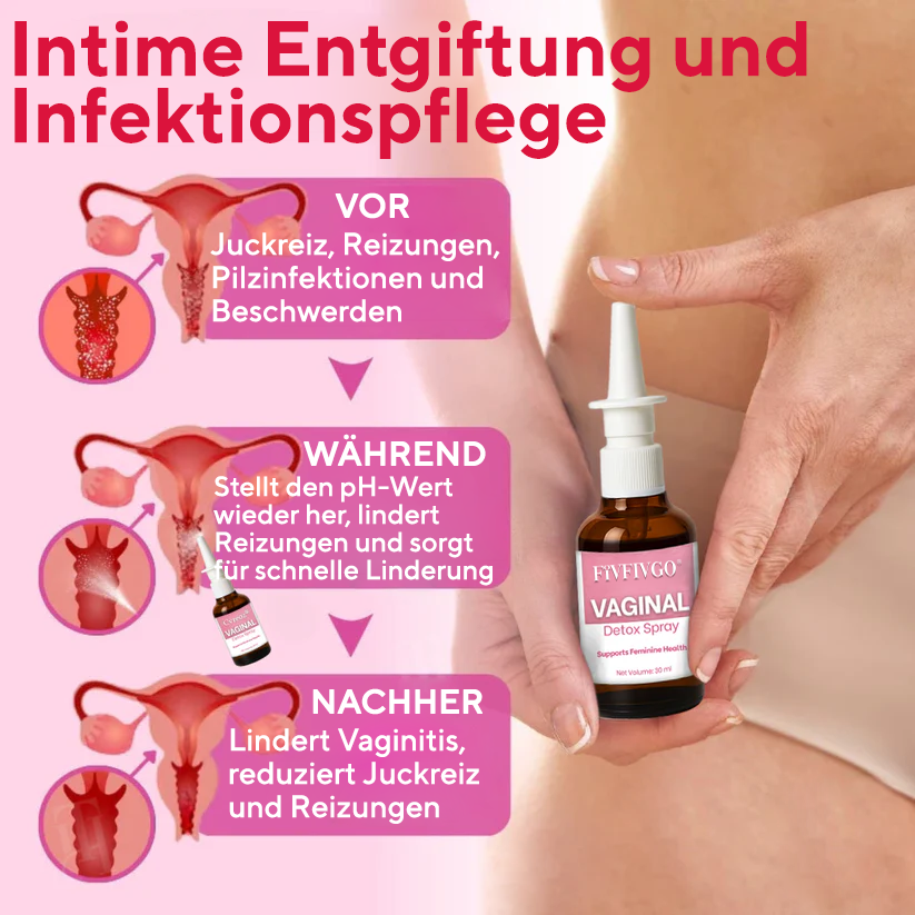 Fivfivgo® Vaginales Entgiftungsspray ✅ Nur einmal pro Woche für sichtbare Veränderungen in 7 Tagen!