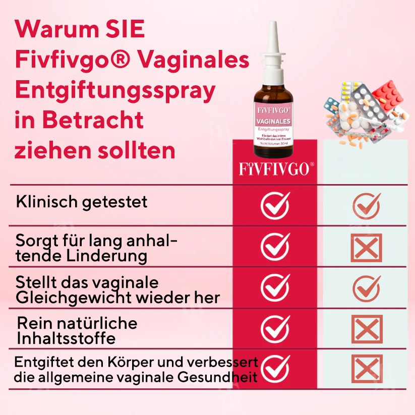 Fivfivgo® Vaginales Entgiftungsspray ✅ Nur einmal pro Woche für sichtbare Veränderungen in 7 Tagen!