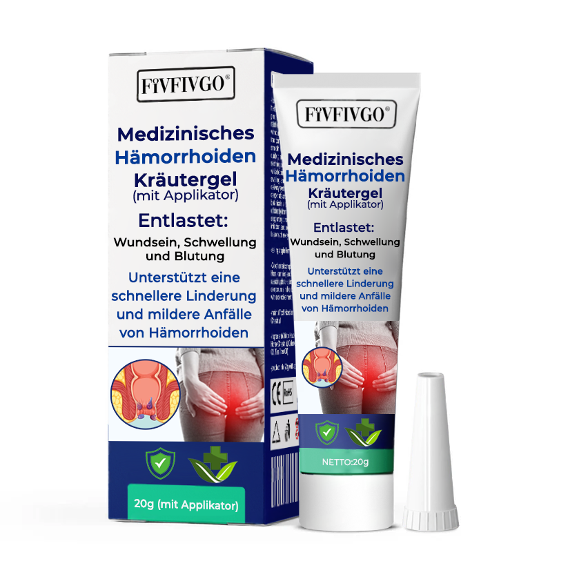 Fivfivgo® Medizinisches Hämorrhoiden-Kräutergel mit Applikator