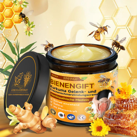 Fivfivgo™ Bienengift- und Kurkuma-Gelenk- und Knochenschmerzlinderungscreme (Spezialisiert auf Gelenk- und Arthritisbeschwerden & empfohlen von der AAOS)