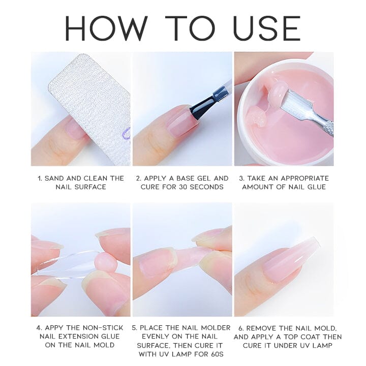 Non-Sticky Easy Nail Extension Every Day And Night 