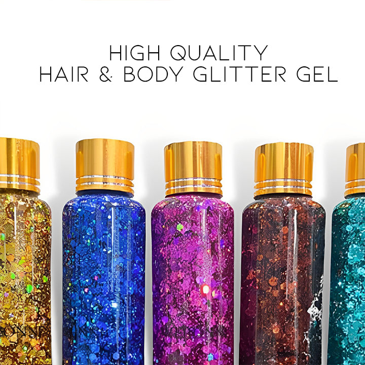 High Shine Body & Hair Large Glitter Gel Make-up Every Day And Night 