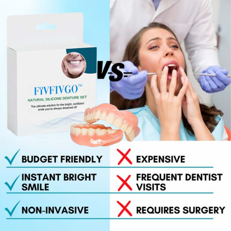 Fivfivgo™ Natürliches Silikon Gebiss-Set