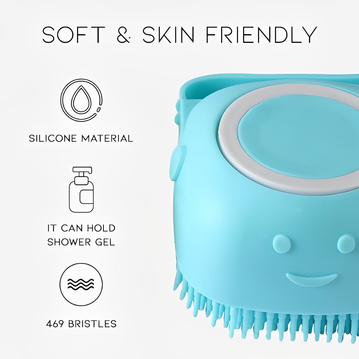 Silicone Deep Cleaning Shower Brush Personal Care Every Day And Night 