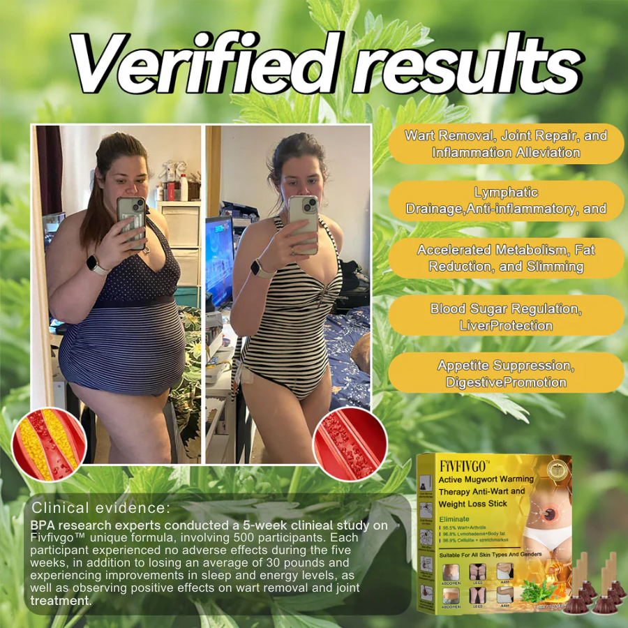 Fivfivgo™ Bioactive Wormwood Heat Therapy Wart Removal and Weight Loss Stick: Warmth and Slimming for a Healthy Glow!