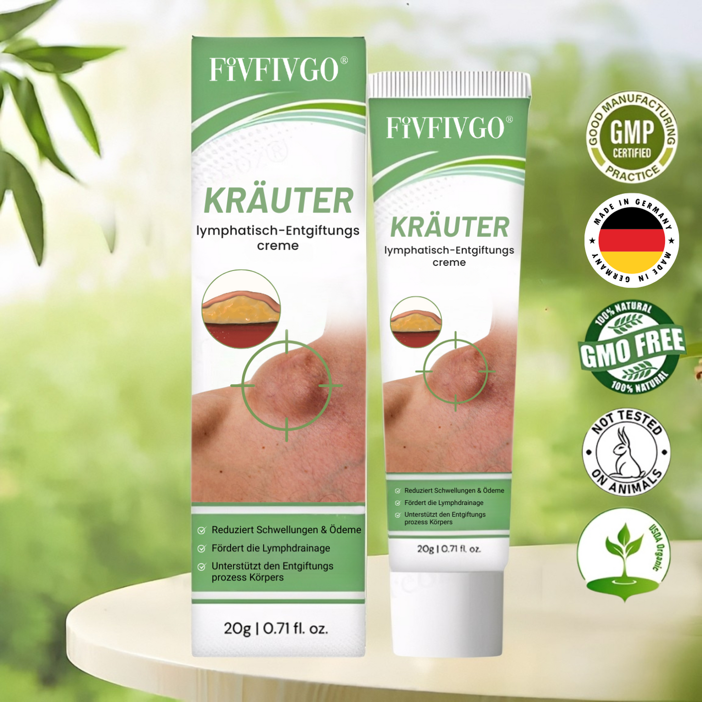 Fivfivgo® Kräuter-lymphatisch-Entgiftungscreme