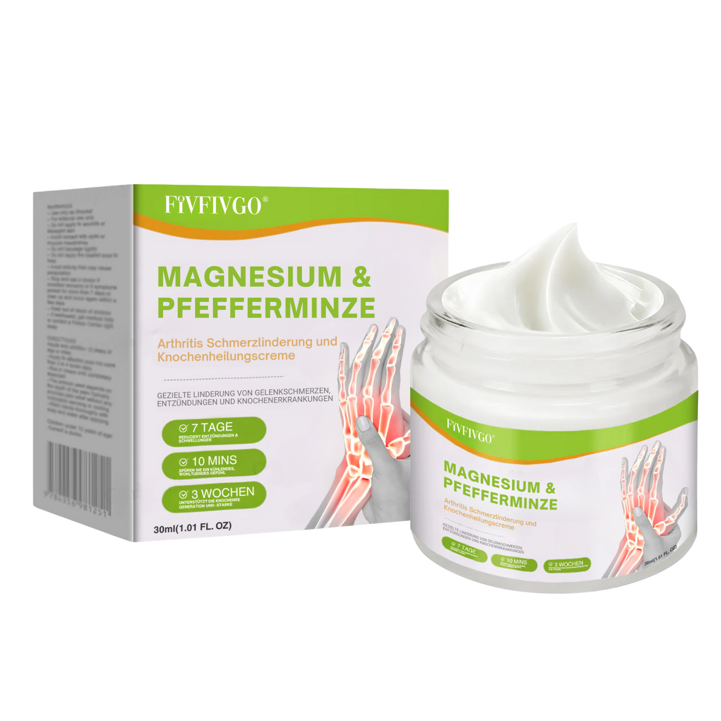 Fivfivgo® Magnesium & Pfefferminze Arthritis Schmerzlinderung und Knochenheilungscreme