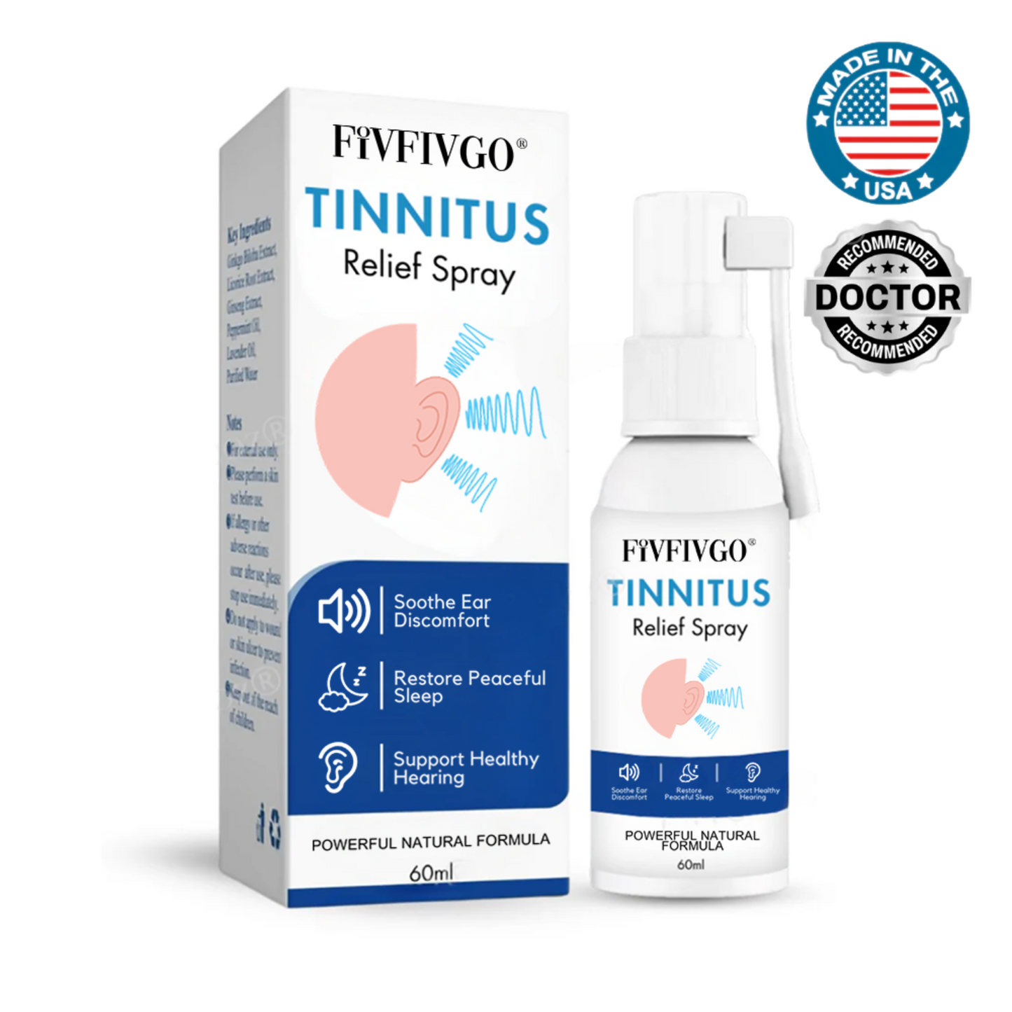 Fivfivgo® Tinnitus Relief Spray – Find Your Peace!