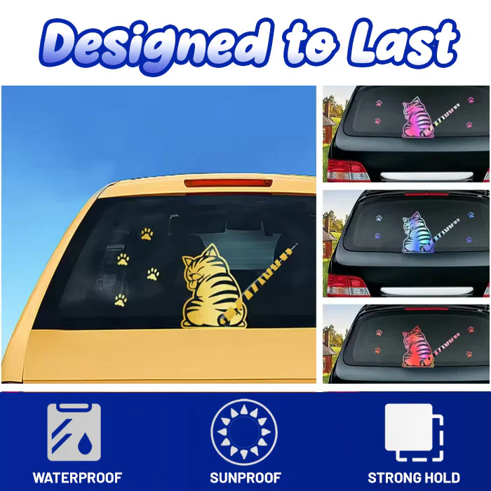 Car Rear Wiper Charming Tail-Wagging Sticker - The Adorable Wag That Turns Heads & Smiles! 🐕✨