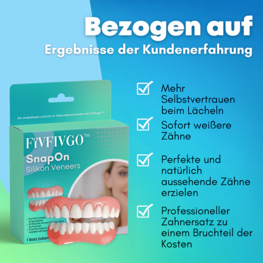Fivfivgo™ SnapOn Silikon Veneers - Ihr perfektes Lächeln wartet auf Sie! 🦷 Zeitlich begrenzt 50% Rabatt!