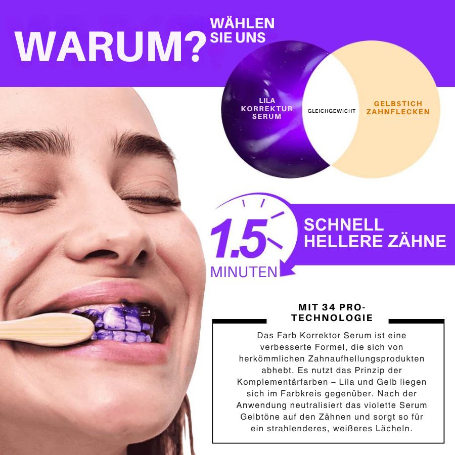 Fivfivgo® Farb Korrektor Serum | Klinisch erwiesen, dass es Flecken sanft entfernt, die Zähne aufhellt und den natürlichen Glanz in nur 3 Tagen wiederherstellt - sicher für empfindliche Zähne und Zahnschmelz