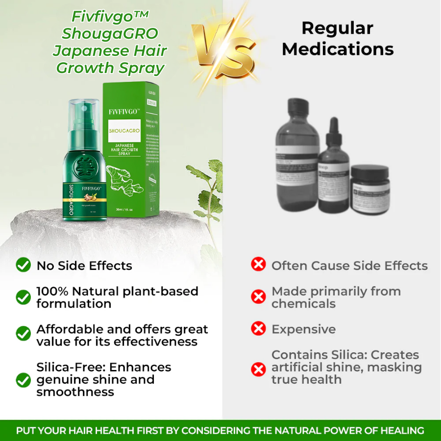 ✅Offizieller Laden: Fivfivgo™ Neu ShougaGRO Japanisches Haarwuchsspray👨‍⚕️Befürwortet von AHLA (klinisch erwiesen, dass es das Haarwachstum fördert, die Follikel stärkt, die Gesundheit der Kopfhaut verbessert und dem Ausdünnen der Haare entgegenwirkt)