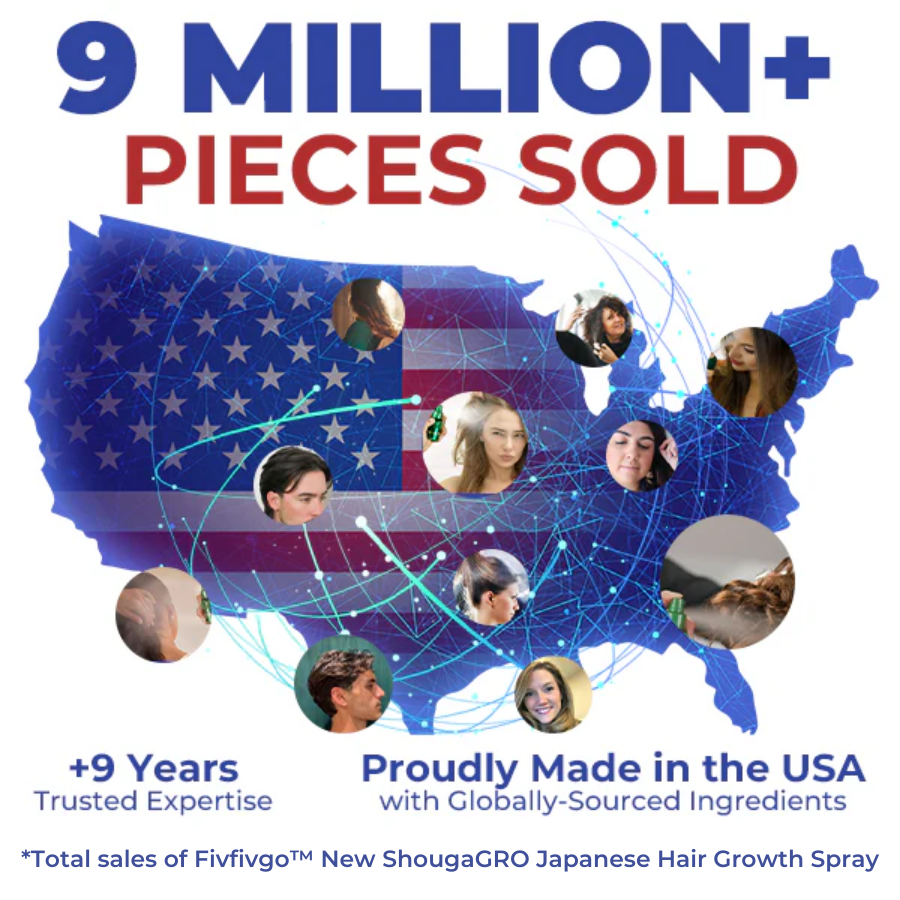 ✅Offizieller Laden: Fivfivgo™ Neu ShougaGRO Japanisches Haarwuchsspray👨‍⚕️Befürwortet von AHLA (klinisch erwiesen, dass es das Haarwachstum fördert, die Follikel stärkt, die Gesundheit der Kopfhaut verbessert und dem Ausdünnen der Haare entgegenwirkt)