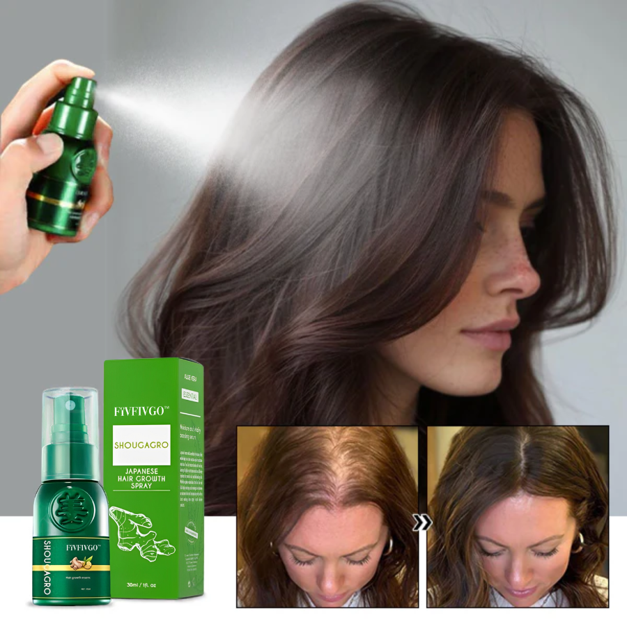 ✅Offizieller Laden: Fivfivgo™ Neu ShougaGRO Japanisches Haarwuchsspray👨‍⚕️Befürwortet von AHLA (klinisch erwiesen, dass es das Haarwachstum fördert, die Follikel stärkt, die Gesundheit der Kopfhaut verbessert und dem Ausdünnen der Haare entgegenwirkt)