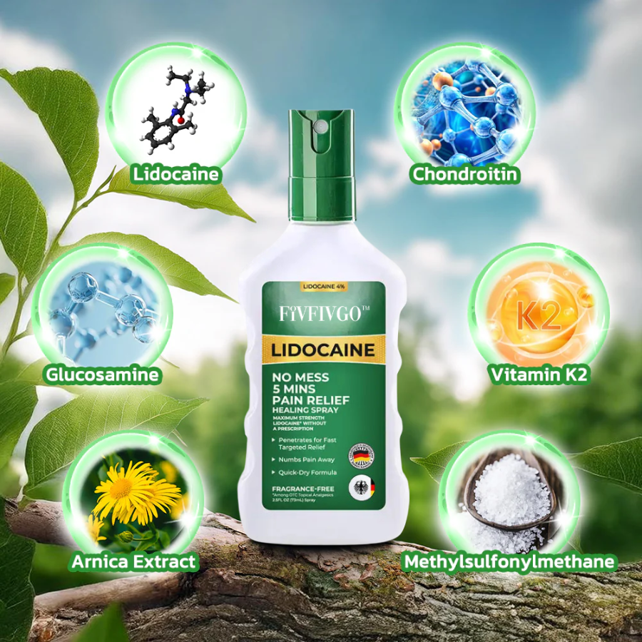 Fivfivgo™ Lidocaine 5-Minute Pain Relief Healing Spray