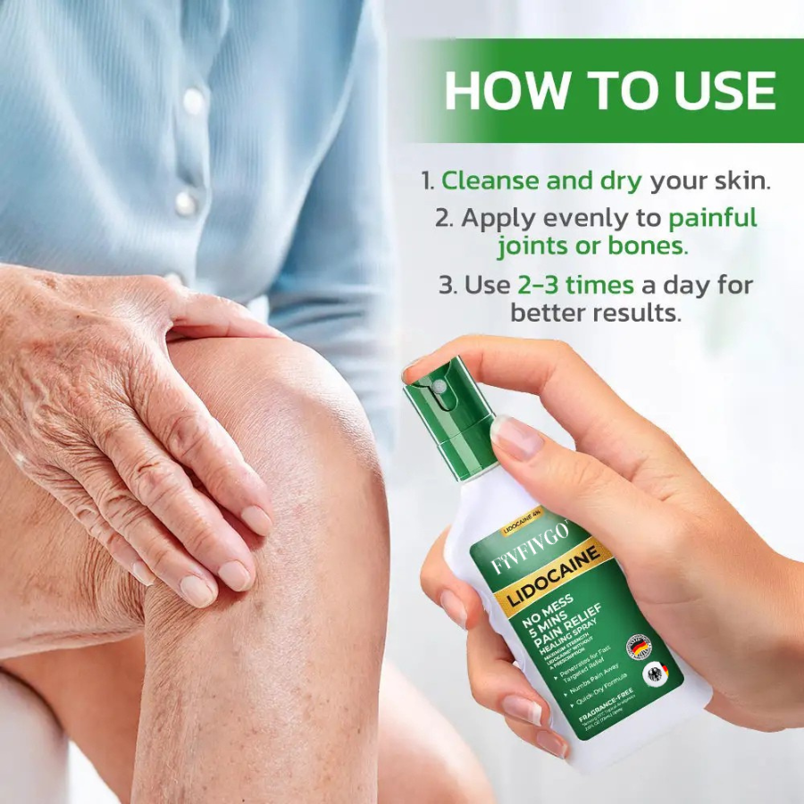 Fivfivgo™ Lidocaine 5-Minute Pain Relief Healing Spray