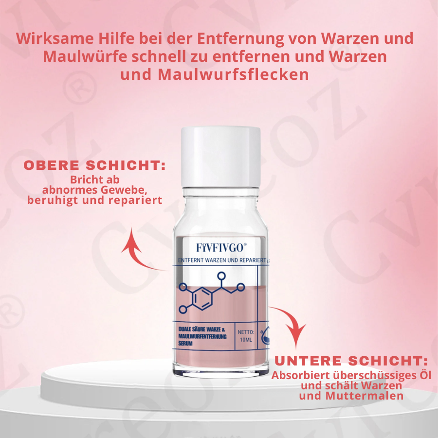 Fivfivgo® Duale Säure Warze & Maulwurfentfernung Serum