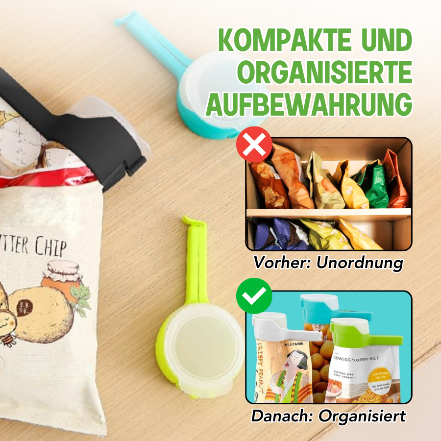 Siegel Pour Lebensmittel-Lagerung Tasche Klipp