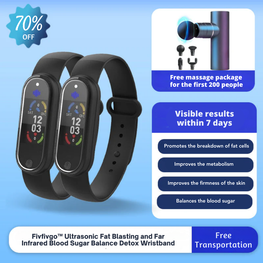 Fivfivgo™ Ultrasonic Fat Blasting and Far Infrared Blood Sugar Balance Detox Wristband