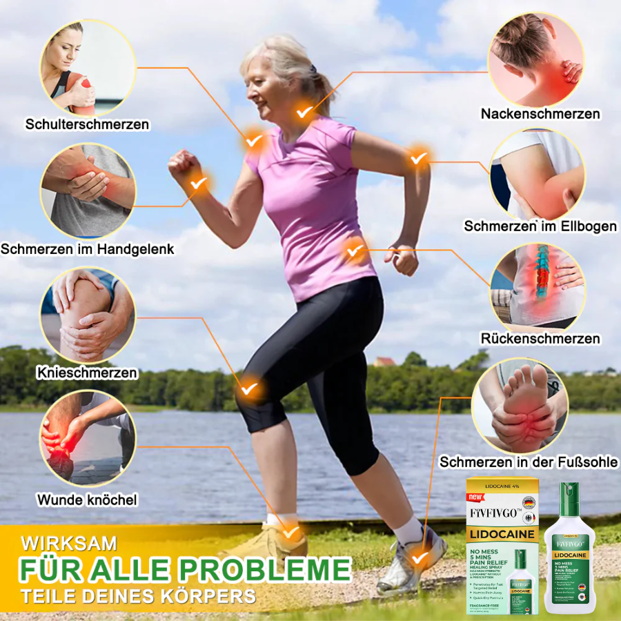 Fivfivgo™ Lidocain 5-Minuten-Schmerzlinderungs-Heilspray