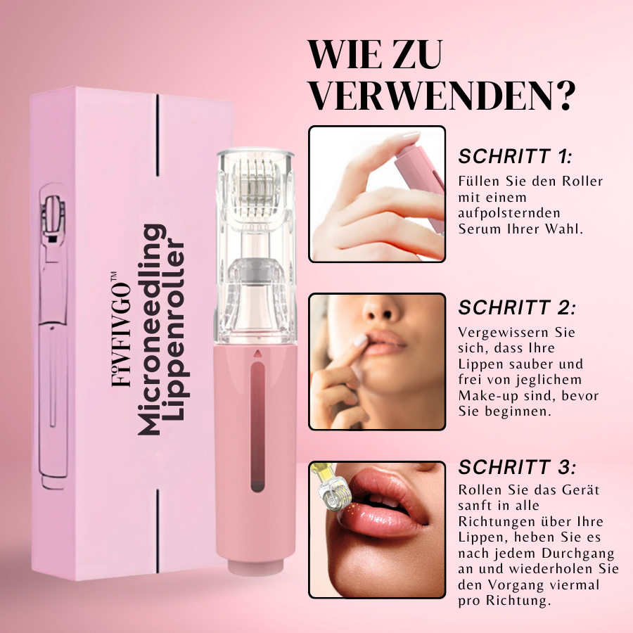 Fivfivgo™ MicroneedIing Lippenroller | Werkzeug zum Lippenauffüllen für Zuhause