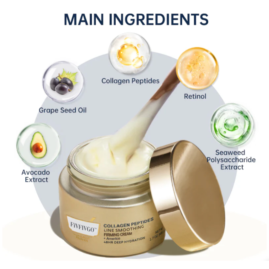 Fivfivgo™ Advanced Collagen Peptide Firming Cream (Address Crepe & Sagging) 🔥 LAST DAY SALE 70% OFF