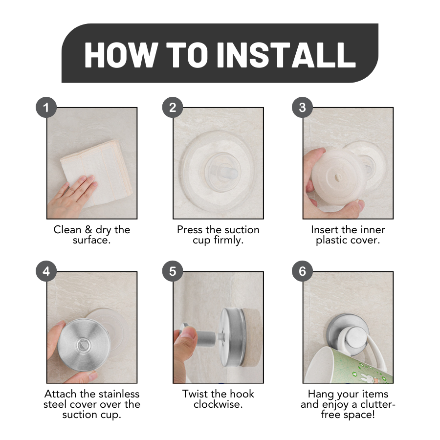 ✨2025 Upgraded✨ Stainless Steel Suction Hooks