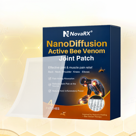 NovaRX® NanoDiffusion Active Bee Venom Joint Patch –🐝 🦵Relief for Shoulder, Neck, Back & Knee Pain in 10 Minutes!