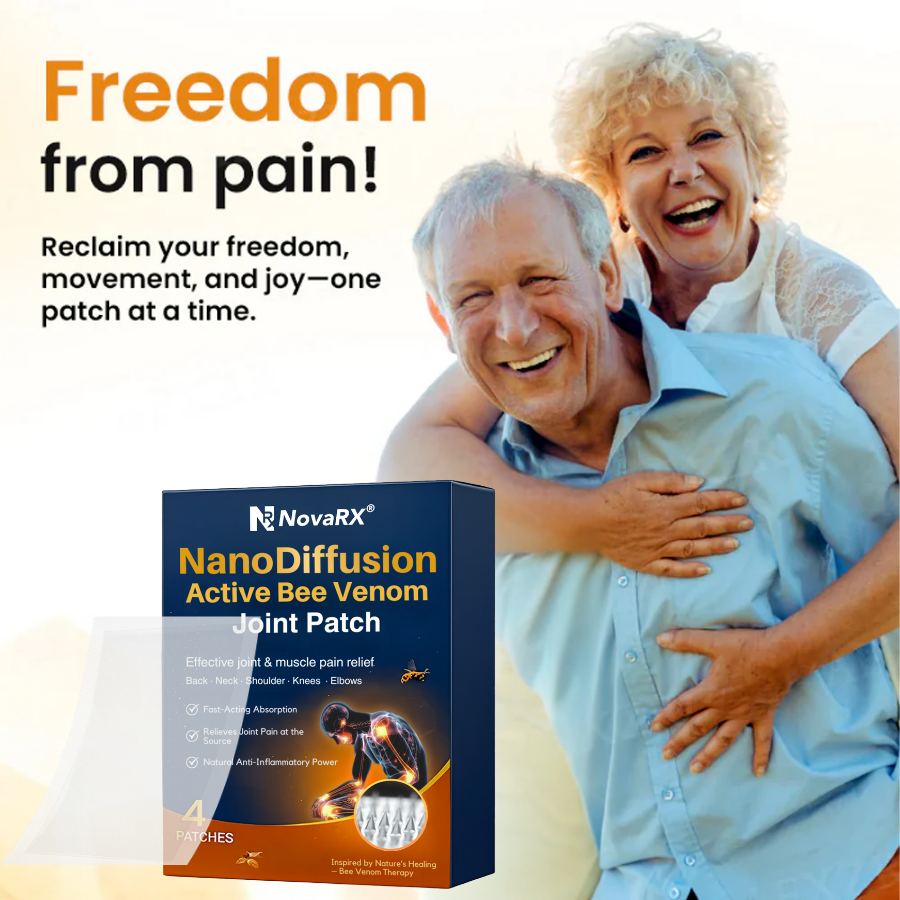 NovaRX® NanoDiffusion Active Bee Venom Joint Patch –🐝 🦵Relief for Shoulder, Neck, Back & Knee Pain in 10 Minutes!