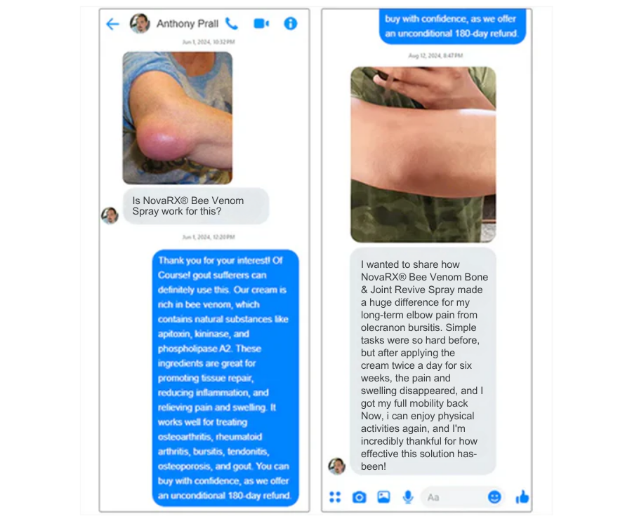 NovaRX® Bee Venom Bone & Joint Revive Spray