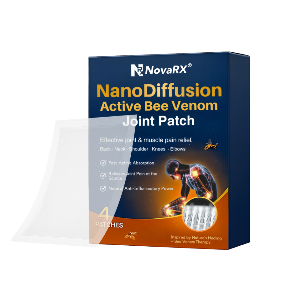 NovaRX® NanoDiffusion Active Bee Venom Joint Patch –🐝 🦵Relief for Shoulder, Neck, Back & Knee Pain in 10 Minutes!