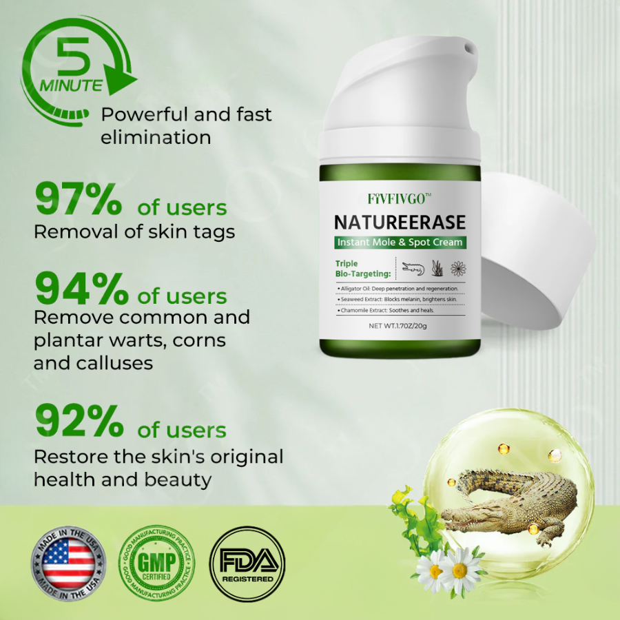 ✅ Official Store: Fivfivgo™ NatureErase Instant Mole & Spot Cream