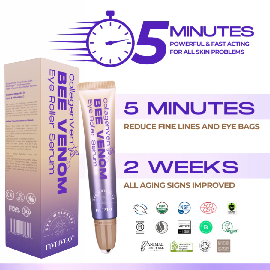Fivfivgo™ CollagenVen Bee Venom Eye Roller Serum👨‍⚕️US Dermatologist Approved