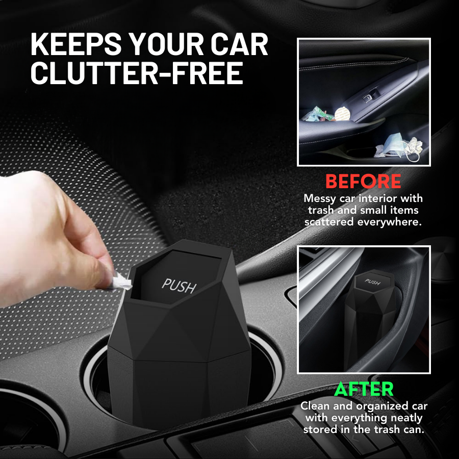 2025 Stylish Car Trash Can with Lid