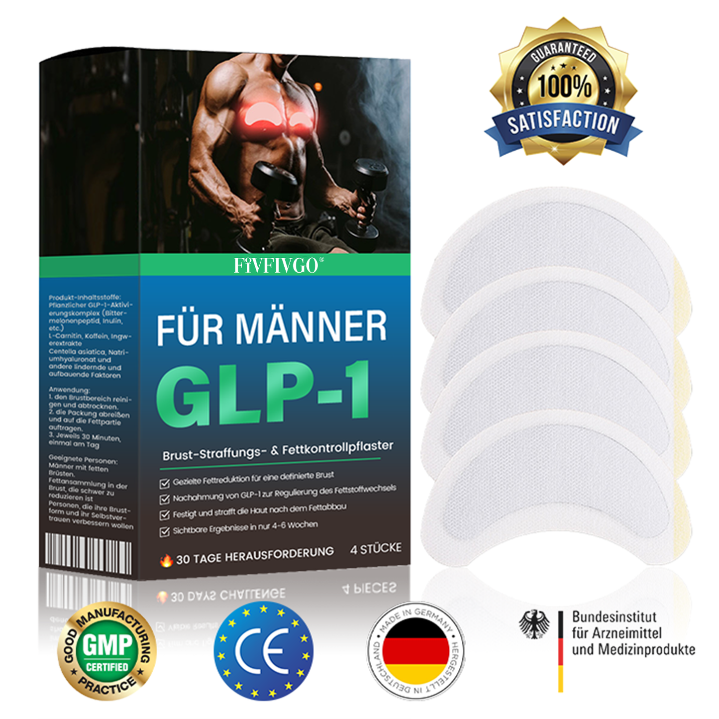 Fivfivgo® GLP-1 Brust-Straffungs- & Fettkontrollpflaster für Männer